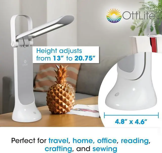 Alt view image 5 of 7 - OttLite Dimmable LED Task Lamp - Portable, Adjustable, Desk Light, Great Gift