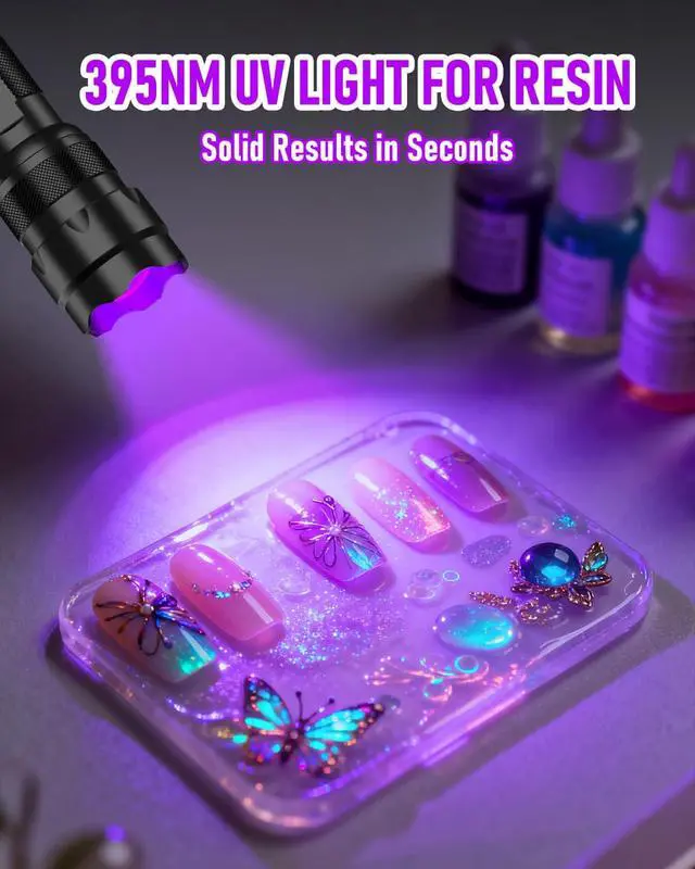 Alt view image 3 of 7 - ULTRAFIRE UV Flashlight 395-405 nm Led Blacklight for Curing UV Glue, Leak Detector, Pet Urine Stain