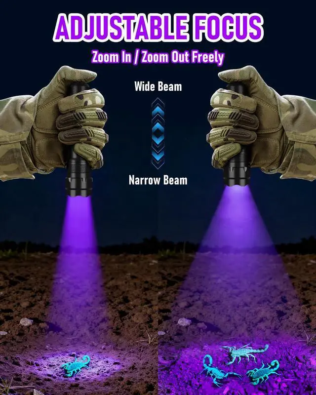 Alt view image 4 of 7 - ULTRAFIRE UV Flashlight 395-405 nm Led Blacklight for Curing UV Glue, Leak Detector, Pet Urine Stain