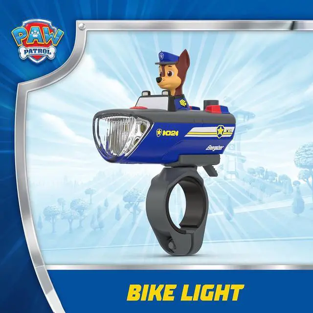 Alt view image 2 of 7 - Energizer PAW Patrol Chase Bike Light, for Kid's Bikes and Scooters, PAW Patrol Toy Flashlight for Boys and Girls (Batteries Included)