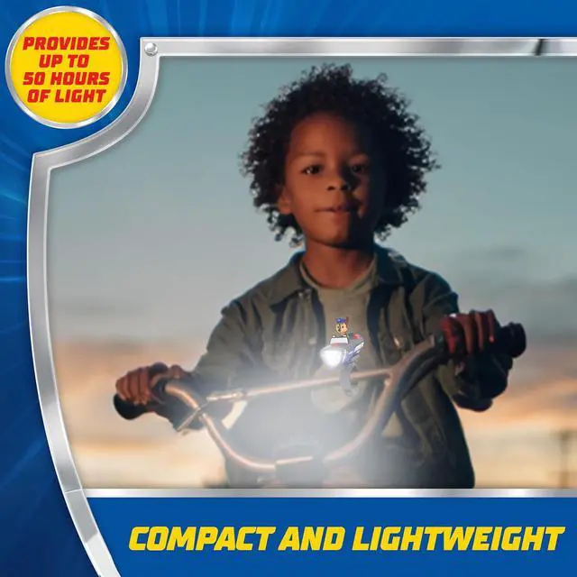 Alt view image 5 of 7 - Energizer PAW Patrol Chase Bike Light, for Kid's Bikes and Scooters, PAW Patrol Toy Flashlight for Boys and Girls (Batteries Included)