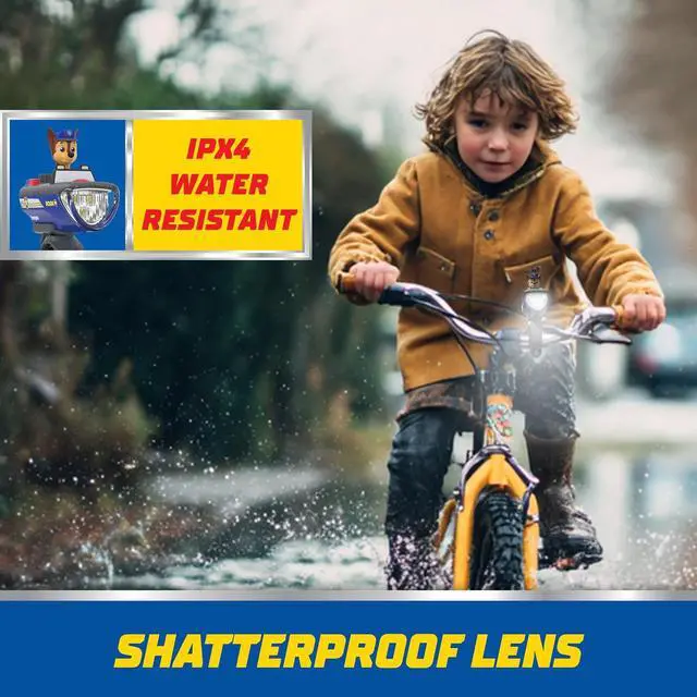 Alt view image 6 of 7 - Energizer PAW Patrol Chase Bike Light, for Kid's Bikes and Scooters, PAW Patrol Toy Flashlight for Boys and Girls (Batteries Included)