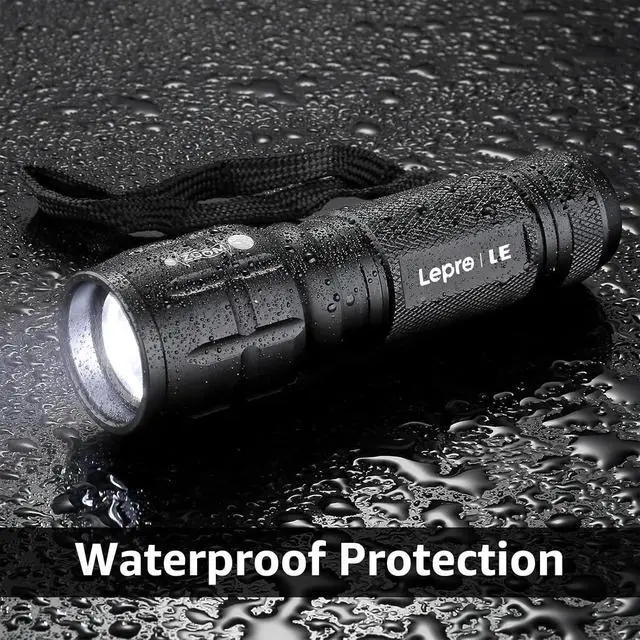 Alt view image 5 of 7 - Lighting EVER LED Flashlights High Lumens, Small Flashlight, Waterproof, Adjustable Focus Flash Light for Outdoor, Emergency, Camping, AAA Batteries Included, 2 Pack