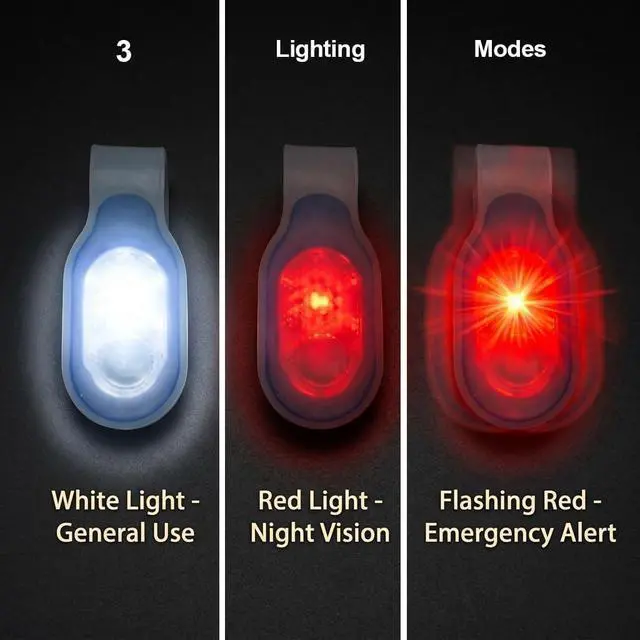 Alt view image 4 of 7 - ALONEFIRE LED Flashlights Clip on Flashlight Night Safely Nursing Night Light Hands Free Strong Magnetic to Grip Clothing with a Keychain Flashlight for Walking Running Sports Outdoor Emergency