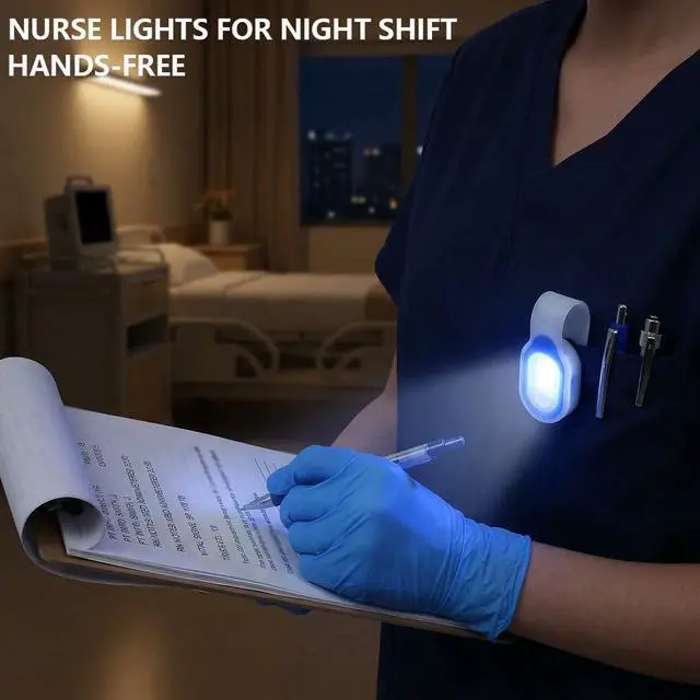 Alt view image 5 of 7 - ALONEFIRE LED Flashlights Clip on Flashlight Night Safely Nursing Night Light Hands Free Strong Magnetic to Grip Clothing with a Keychain Flashlight for Walking Running Sports Outdoor Emergency