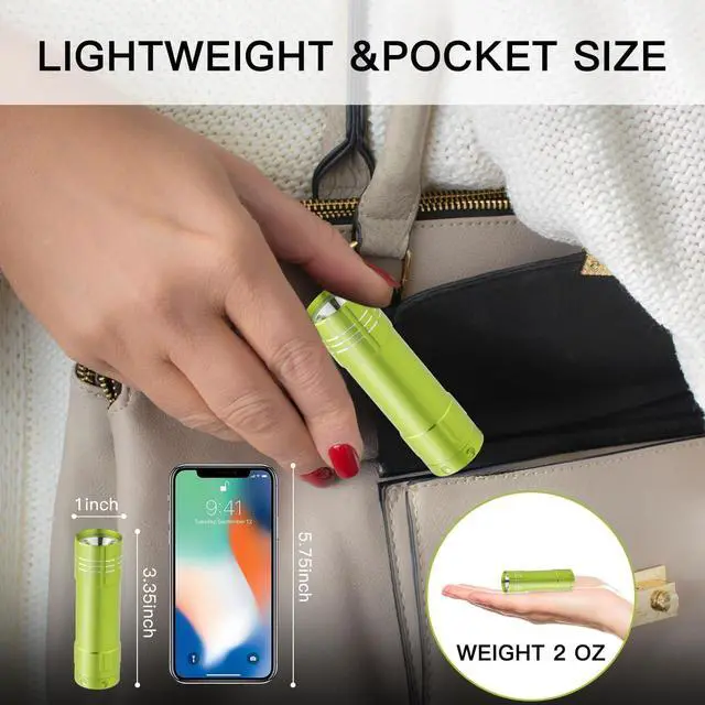 Alt view image 5 of 7 - KunHe 60 Pack Small Mini Cheap Flashlights Bulk with Batteries Aluminum LED Bulk Flashlight for Party Favor Emergency Power Outage Gift to Operation Christmas Child Items Bulk Christmas Gifts