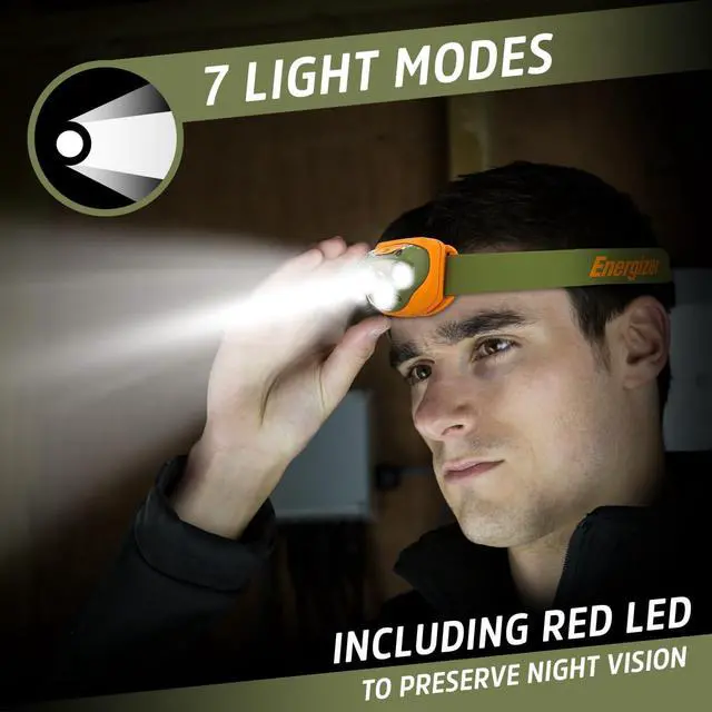 Alt view image 5 of 7 - Energizer LED Headlamp PRO (2-Pack), IPX4 Water Resistant Headlamps, High-Performance Head Light for Outdoors, Camping, Running, Storm, Survival LED Light for Emergencies (Batteries Included)