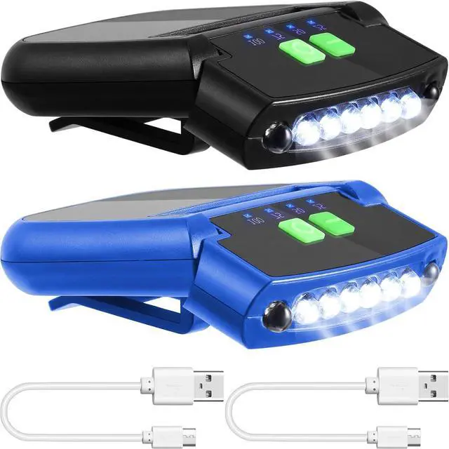 Main image of Mudder LED Clip on Cap Lights USB Rechargeable Cap Flashlight Clip Waterproof Ultra Bright Hat Flashlight Headlamp for Fishing Camping Hand Work