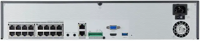 Alt view image 4 of 4 - Hanwha Techwin XRN-1620SB1 8K NVR with 16 Channels and up to 24 TB Storage 24 Terabyte Hard Drive