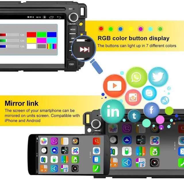 Alt view image 6 of 7 - litillbuly Car Radio Stereo for GMC Sierra Yukon Chevrolet Buick Chevy Silverado Radio,7 Inch Touch Screen Navigation Stereo with Bluetooth WiFi Mirror Link SWC Support CarPlay Android Auto