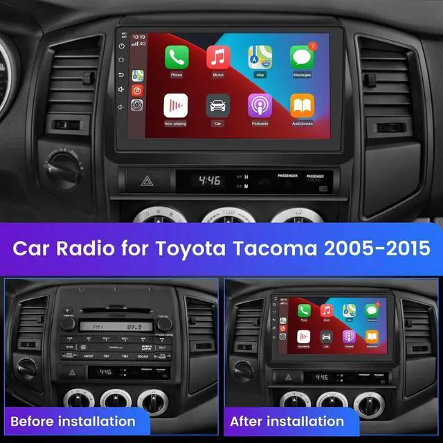 Alt view image 2 of 7 - litillbuly Android 13 Car Radio for Toyota Tacoma 2005-2015, 9 inch Touch Screen Stereo Head Unit Support JBL System Wireless Carplay Android Auto WiFi Bluetooth Navigation,2+64GB