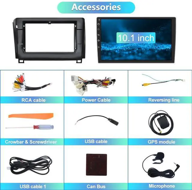 Alt view image 6 of 6 - litillbuly Car Stereo Android 13 for Toyota Tundra 2007-2013 Sequoia 2008-2018 10.1 Inch Touch Screen 2+64GB Car Radio Wireless CarPlay GPS Navigation WiFi BT Mirror Link SWC with Reverse Camera