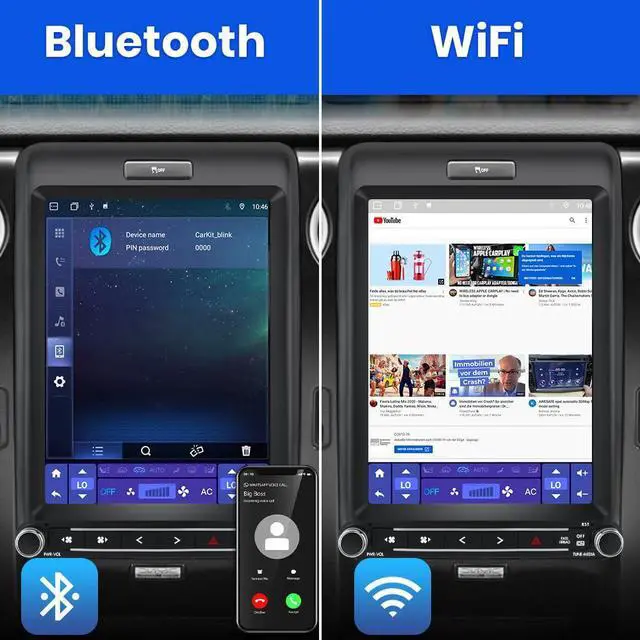 Alt view image 4 of 7 - litillbuly Android 13 Car Radio [4GRAM+64GROM] for Ford F150 2013 2014,12.1 Inch T Style with Wireless CarPlay Android Auto GPS DSP WiFi Bluetooth SWC HDMI Output
