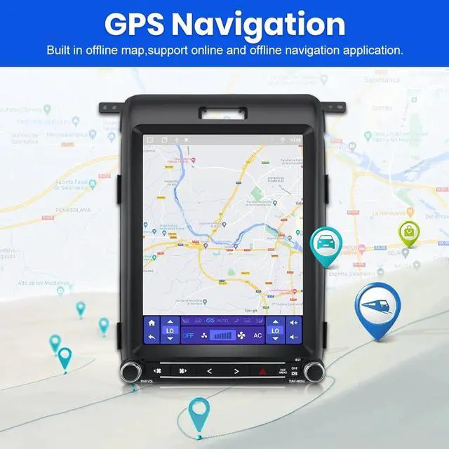 Alt view image 5 of 7 - litillbuly Android 13 Car Radio [4GRAM+64GROM] for Ford F150 2013 2014,12.1 Inch T Style with Wireless CarPlay Android Auto GPS DSP WiFi Bluetooth SWC HDMI Output