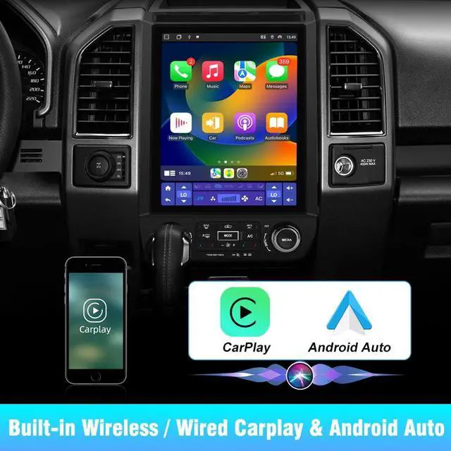 Alt view image 3 of 6 - litillbuly Android 13 [4G+64G] Car Stereo Radio Compatible for Ford F150 2015-2021, 12.1 Inch Wireless CarPlay Android Auto Head Unit Built-in DSP Bluetooth WiFi SWC GPS