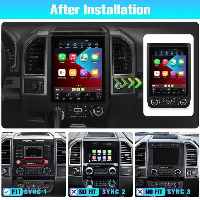 Alt view image 2 of 6 - litillbuly Android 13 [4G+64G] Car Stereo Radio Compatible for Ford F150 2015-2021, 12.1 Inch Wireless CarPlay Android Auto Head Unit Built-in DSP Bluetooth WiFi SWC GPS