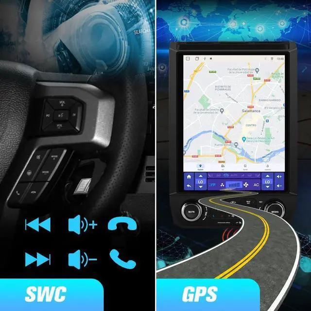 Alt view image 5 of 6 - litillbuly Android 13 [4G+64G] Car Stereo Radio Compatible for Ford F150 2015-2021, 12.1 Inch Wireless CarPlay Android Auto Head Unit Built-in DSP Bluetooth WiFi SWC GPS