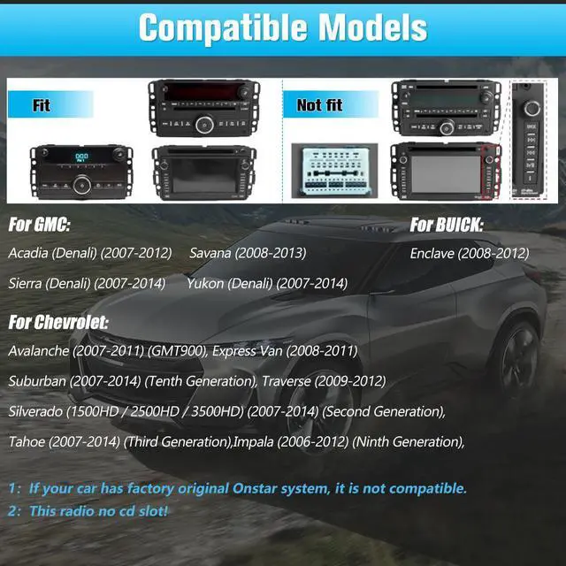 Alt view image 7 of 7 - litillbuly AWESAFE Android 13 Car Radio Stereo 7 inch Touchscreen for Chevrolet Silverado Tahoe GMC Sierra Yukon with Backup Camera & Bluetooth & Built-in Wireless CarPlay & Android Auto