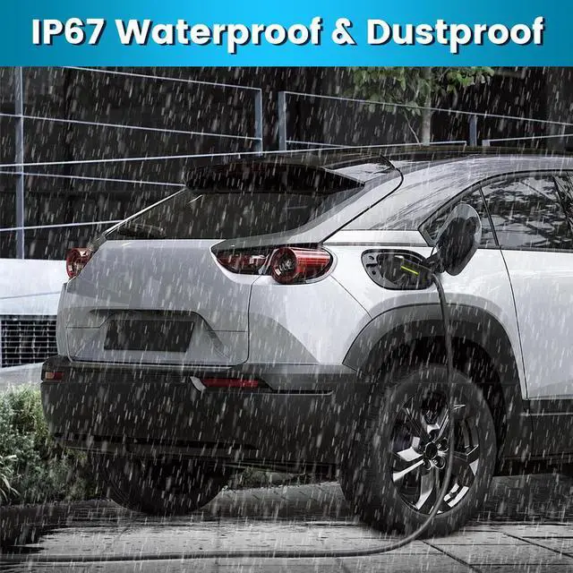 Alt view image 4 of 7 - litillbuly Portable Level 1 and Level 2 EV Charger (240V, 32A) with 26ft Charging Cable NEMA 14-50 5-20 for SAE-J1772 Electric Vehicles