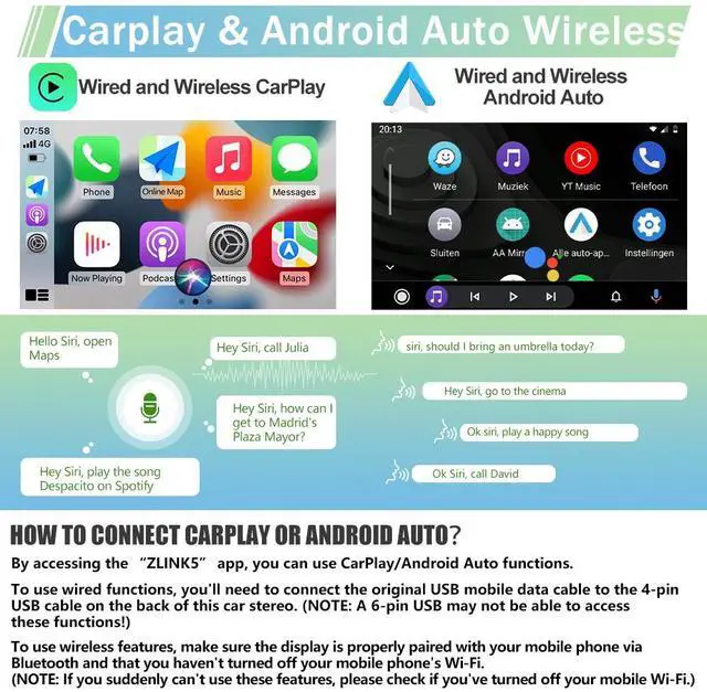 Alt view image 3 of 7 - litillbuly 9 inch Car Radio Stereo for Dodge Ram 2013-2019 1500 2500 3500 Built in Wireless Carplay/Android Auto with DSP BT GPS FM WiFi Automatic AC-2+32G
