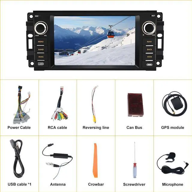 Alt view image 7 of 7 - litillbuly Andriod 13 Car Radio Stereo for Jeep Wrangler/Unlimited /Chrysler Sebring / Dodge Grand Caravan Built in Carplay&Android Auto SWC BT AM/FM 2G+64G