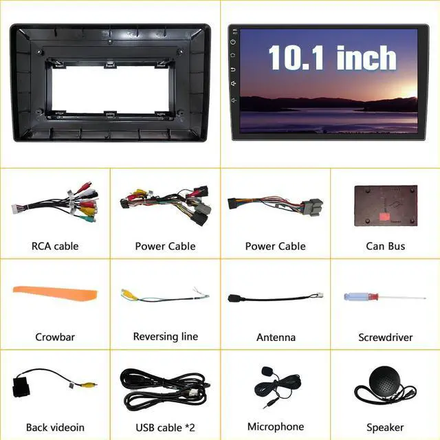 Alt view image 7 of 7 - litillbuly 10'' Car Radio Stereo 2+64G Android 13 for Chevy Silverado 2007-2013/ Chevrolet Impala GMC Sierra Yukon with Wireless CarPlay & Android Auto,Bluetooth,GPS,Reverse Camera