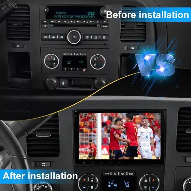 Alt view image 3 of 7 - litillbuly 8 Inch Touch Screen Car Radio Stereo for GMC Sierra Yukon Chevrolet Buick Chevy Silverado,Android 13 [2G+32G] Stereo with GPS WiFi SWC Wireless Apple CarPlay Android Auto Backup Camera