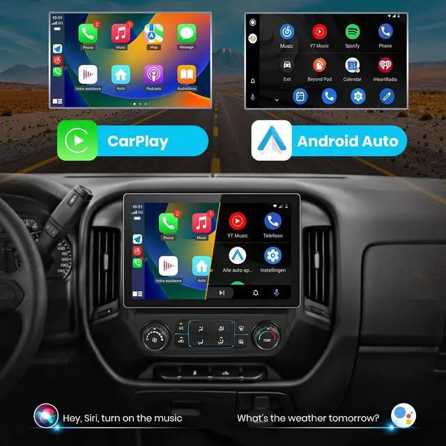 Alt view image 3 of 7 - litillbuly 13.1 inches Car Radio Stereo for Chevy Silverado 2014-2018 & GMC Sierra 2014-2018 Android 13 Radio with Built-in Wireless CarPlay & Android Auto-2+64G