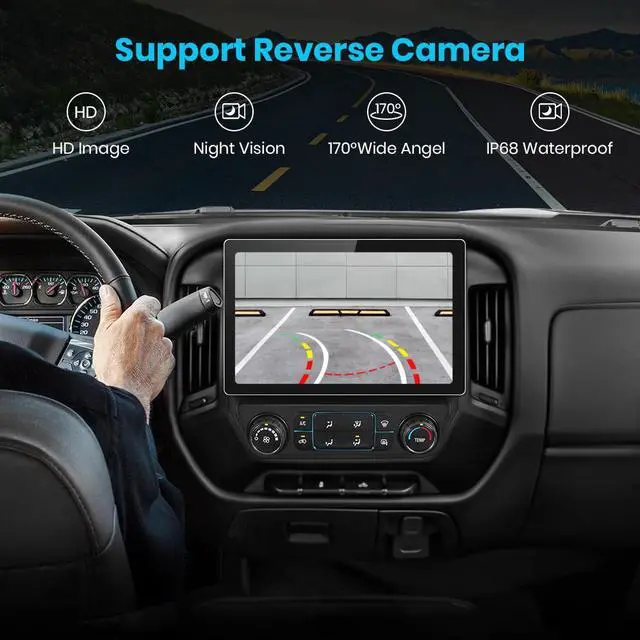 Alt view image 4 of 7 - litillbuly 13.1 inches Car Radio Stereo for Chevy Silverado 2014-2018 & GMC Sierra 2014-2018 Android 13 Radio with Built-in Wireless CarPlay & Android Auto-2+64G