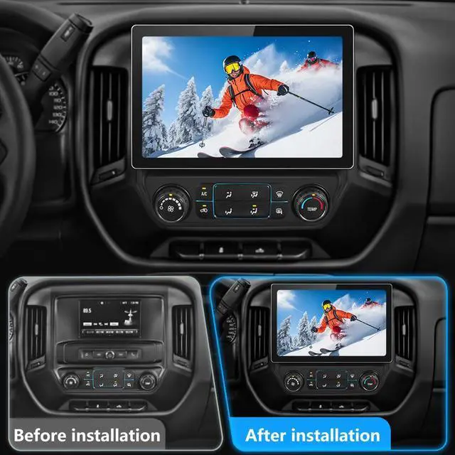 Alt view image 2 of 7 - litillbuly 13.1 inches Car Radio Stereo for Chevy Silverado 2014-2018 & GMC Sierra 2014-2018 Android 13 Radio with Built-in Wireless CarPlay & Android Auto-2+64G