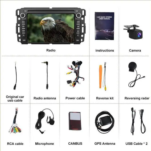 Alt view image 7 of 7 - litillbuly Car Radio Stereo for GMC Sierra Yukon Chevrolet Buick Chevy Silverado Radio,7 Inch Touch Screen Navigation Stereo with Bluetooth WiFi Mirror Link SWC Support CarPlay Android Auto