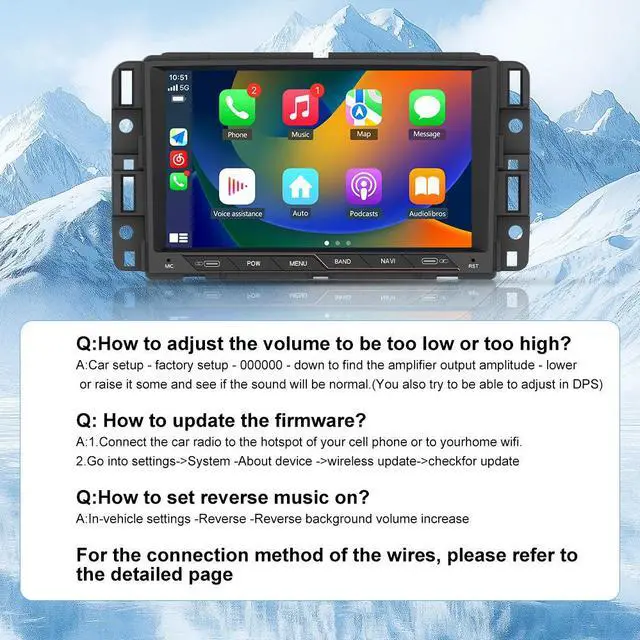 Alt view image 5 of 7 - litillbuly Car Radio Stereo 8 inch Touch Screen with Type interface for Chevy Silverado GMC Sierra Yukon Buick Android 13 Support Wireless CarPlay & Android Auto