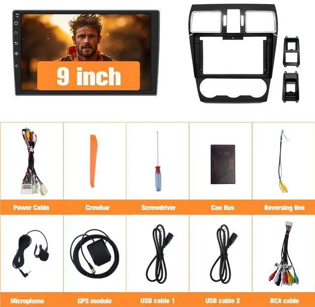 Alt view image 5 of 7 - litillbuly Car Radio Stereo for Subaru Forester WRX Impreza 2015-2018, 9 inchAndroid 13 Head Unit Car Stereo with Carplay/Android Auto Bluetooth