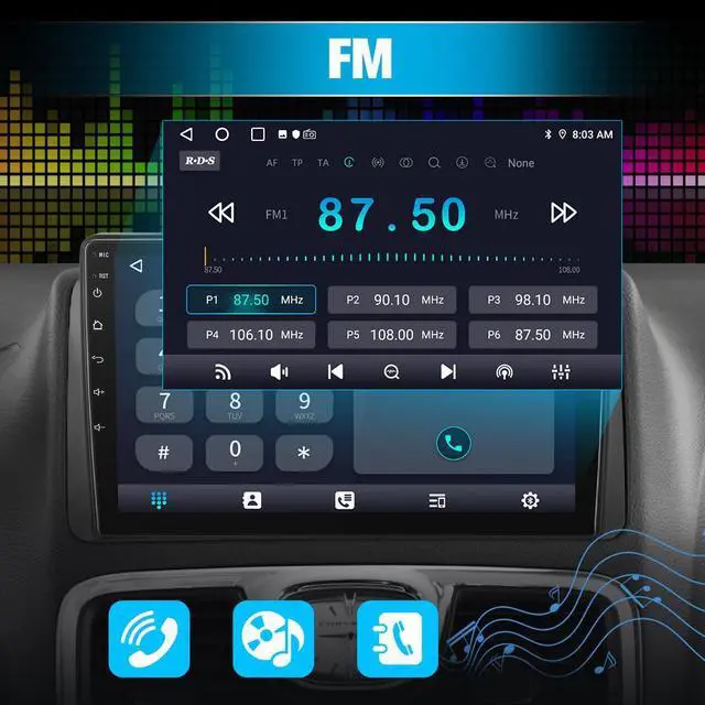 Alt view image 3 of 7 - litillbuly Car Radio for Dodge Grand Caravan 2008-2020 Chrysler Town & Country 2011-2016 Grand Voyager 2013-2016 with Wireless CarPlay Android Auto, 2+32G 9inch Touchscreen Bluetooth FM GPS WiFi