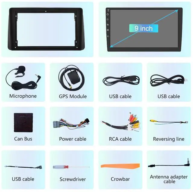 Alt view image 7 of 7 - litillbuly Car Radio for Dodge Grand Caravan 2008-2020 Chrysler Town & Country 2011-2016 Grand Voyager 2013-2016 with Wireless CarPlay Android Auto, 2+32G 9inch Touchscreen Bluetooth FM GPS WiFi