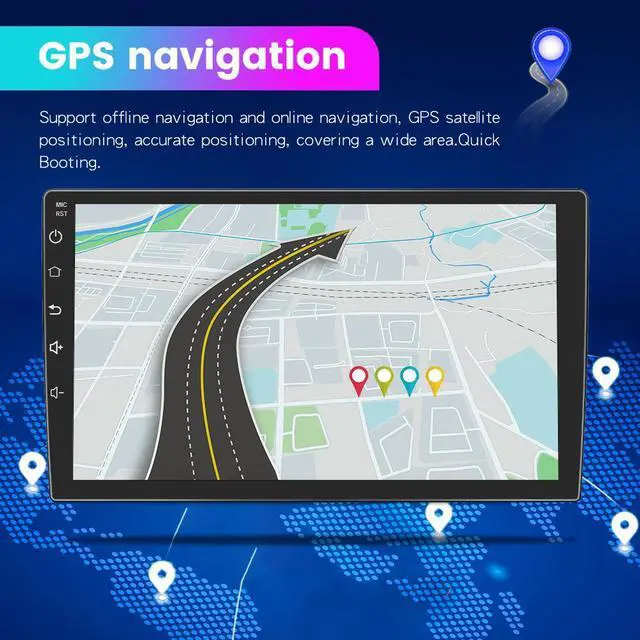 Alt view image 3 of 6 - litillbuly Car Radio for Ford Kuga Escape 2013-2016,Android 13 [2GB+32GB] 9 Inch Touch Screen with GPS/FM/WiFi/USB, Support SWC, Wireless CarPlay Android Auto