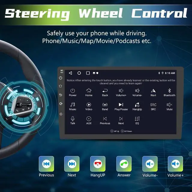 Alt view image 6 of 7 - litillbuly Car Radio Stereo for Toyota Prius 2003-2009 Android 13 Built in Carplay/Android Auto 2G RAM 32G ROM with WiFi GPS Navigation FM Bluetooth Backup Camera