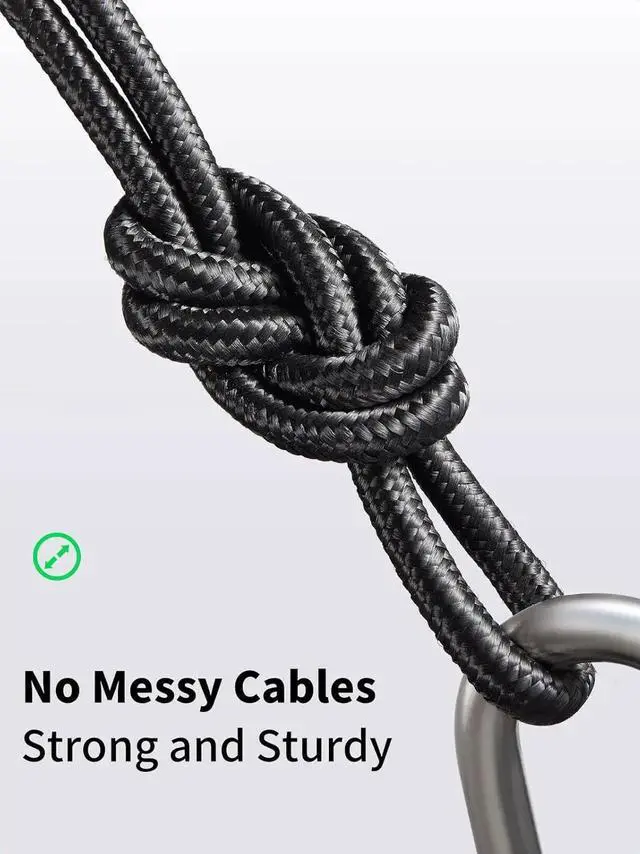 Alt view image 5 of 7 - UGREEN USB-C 3.0 Cable 5Gbps Data Transfer Type C Cable Fast Charging Nylon Braided Cord for Android Auto/iPhone 16/Galaxy S21 S20 A53 A71/iPad Mini 6/Switch/PS5 Controller, 6.6FT