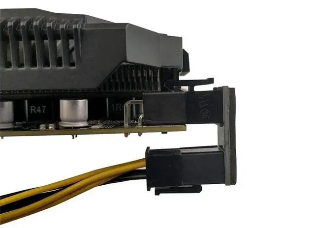 Alt view image 4 of 7 - 2 Pack ATX 6Pin Male to Female 180 Degree Angled Power Connector Adapter for GPU Graphics Card