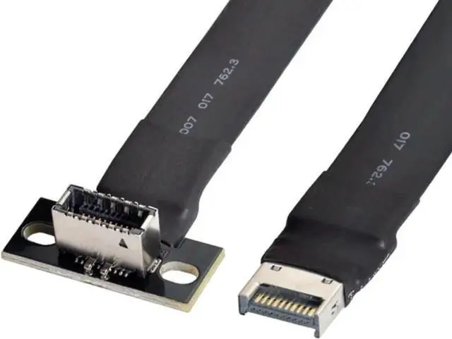 Alt view image 2 of 7 - USB 3.2 Gen 2 USB 3.1 Type-E Front Panel Socket Motherboard Header Extension Cable 50cm