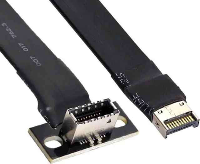 Alt view image 3 of 7 - USB 3.2 Gen 2 USB 3.1 Type-E Front Panel Socket Motherboard Header Extension Cable 50cm