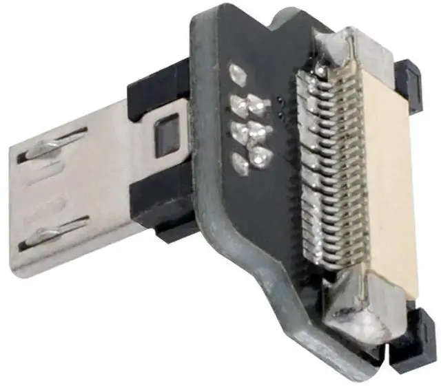 Alt view image 4 of 7 - USB 2.0 Male 90 Degree Down Angled Flat Connector Support 480Mbps Data Transfer 5V Charging for Ribbon Cable,Raspberry Pi, GoPro,Drone, Camera, Gimbal