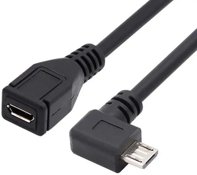 Main image of USB 2.0 5Pin Male to Female 90 Degree Left Angled Extension Cable for Tablet & Phone & MHL & OTG Extension