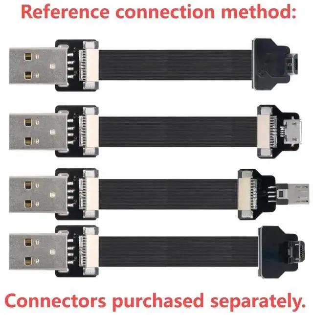 Alt view image 7 of 7 - Thickness 0.3mm Pitch 0.5mm 20Pin Flexible Ribbon Flat Cable 6.56FT/2.0M for USB Connector,Raspberry Pi, GoPro,Drone, Camera, Gimbal