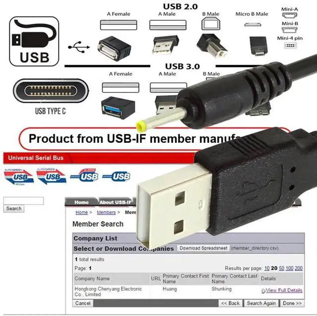Alt view image 2 of 7 - USB 2.0 Type A Male to DC 2.35mm 2.50mm 0.7mm Power Plug 5V Cable 100cm 18AWG for Tablet
