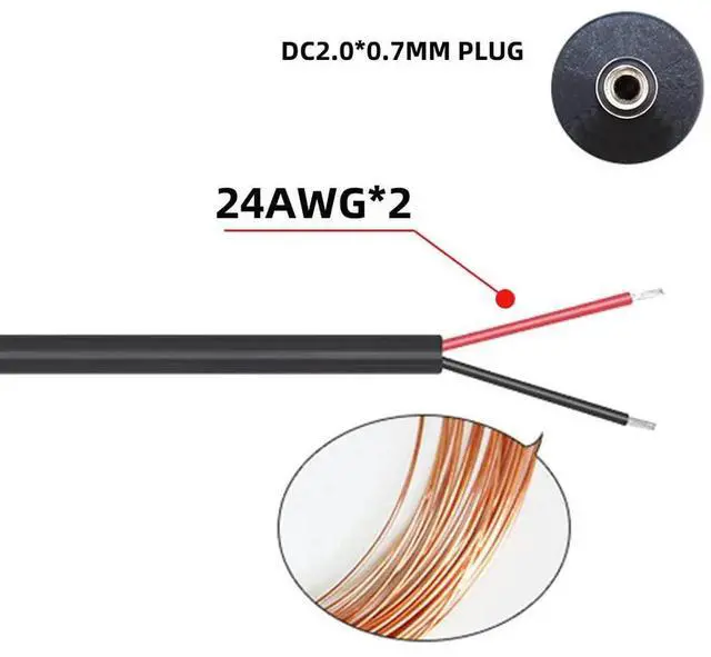 Alt view image 7 of 7 - USB 2.0 Type A Male to DC 2.35mm 2.50mm 0.7mm Power Plug 5V Cable 100cm 18AWG for Tablet