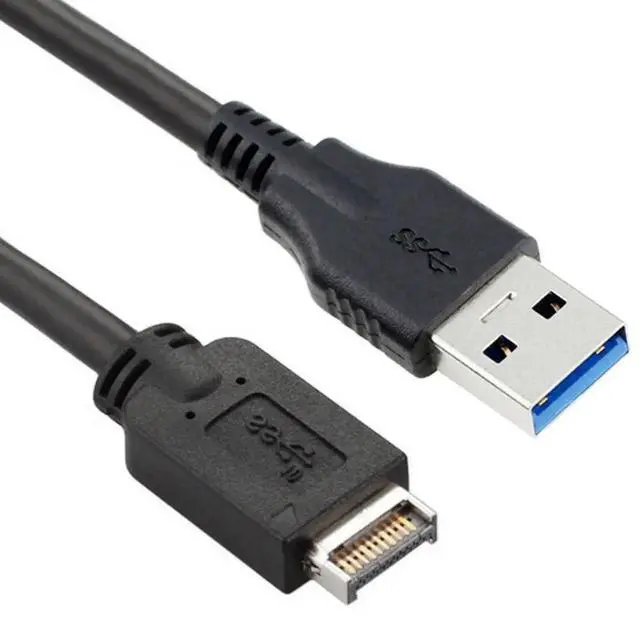 Alt view image 4 of 7 - USB 3.0 to USB 3.1 Type E Front Panel Mainboard Header Extension Data Cable 1.64FT/50cm