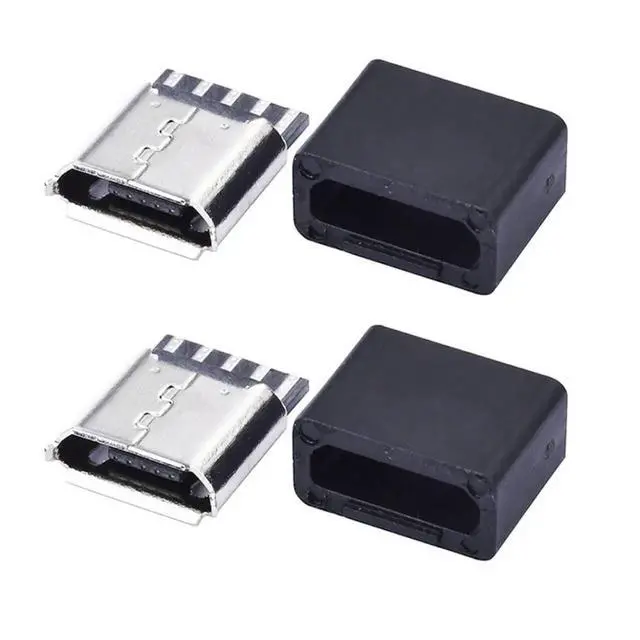 Alt view image 6 of 7 - 50 Pack Micro USB DIY Connector Micro USB Type B 5Pin Female Socket Port Repair Replacement Solder Adapter with PCB Board