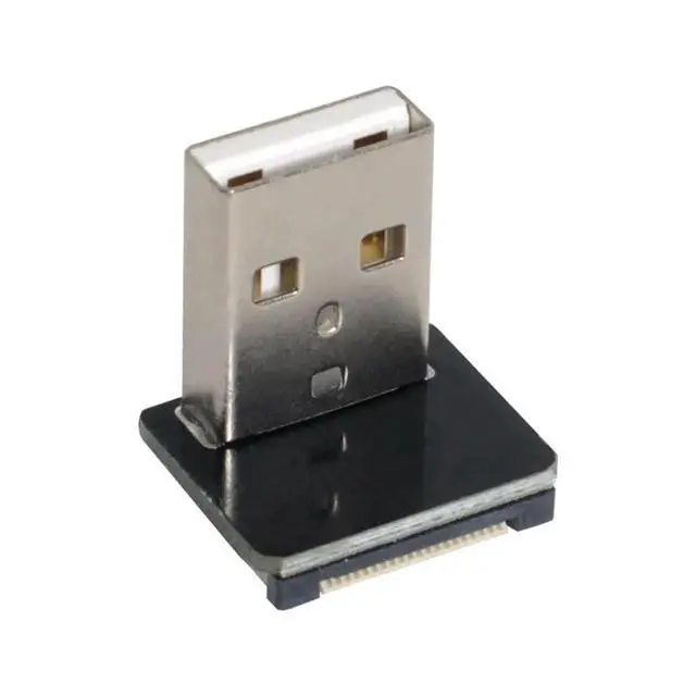 Alt view image 3 of 7 - USB 2.0 Male 90 Degree UP Angled Flat Connector Support 480Mbps Data Transfer 5V Charging for Ribbon Cable,Raspberry Pi, GoPro,Drone, Camera, Gimbal