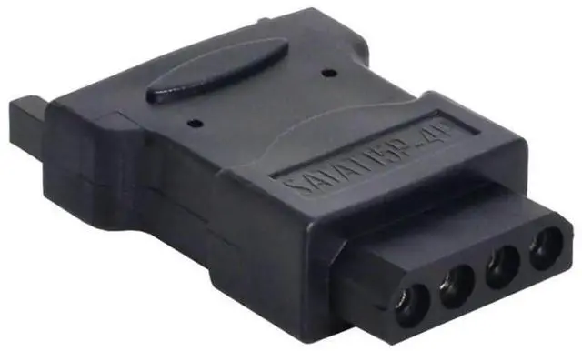 Main image of SATA to IDE 4pin Power Adapter 15Pin SATA Male to Molex IDE 4Pin Female Cable Adapter